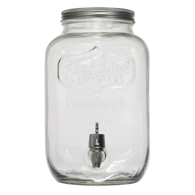 Afbeelding van Saveur et Dégustation KV7169 dispenser voor tafelkunst, dranken, apero, cocktail, bier, sap, karaf, glas, kraan, transparant, 4 liter, 15 x 25,5 cm