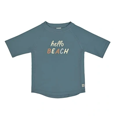 Afbeelding van Lässig Zwemshirt Rashguard Korte Mouw Splash &amp; Fun Hello Beach blue, 07 12 mnd. Maat 74/80