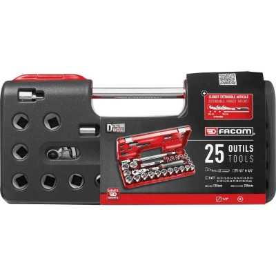 Afbeelding van Facom SXL.DBOX3PB Dopsleutelset Metrisch 1/2 (12.5 mm) 25 delig