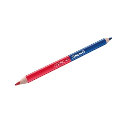 Image de Pelikan Crayon bicolore gros, rouge/bleu