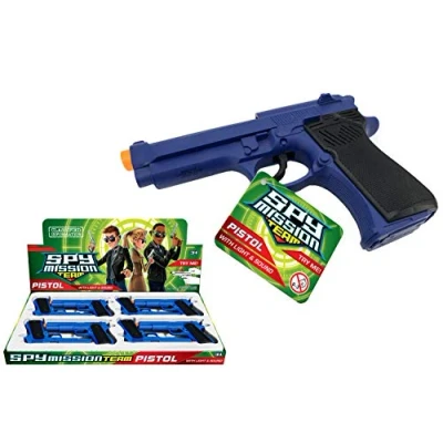 Afbeelding van 28 cm Blauw Toy Pistol met Licht + Geluid Politie Roleplay Fancy Dress