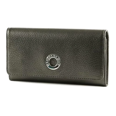 Afbeelding van MANDARINA DUCK Leren Portemonnee Mellow Lux Flap Wallet Graphite Donkergrijs