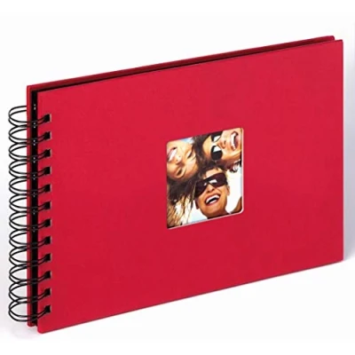 Afbeelding van walther design fotoalbum rood 23 x 17 cm Spiraalalbum met omslag uitsparing, Fun SA 109 R