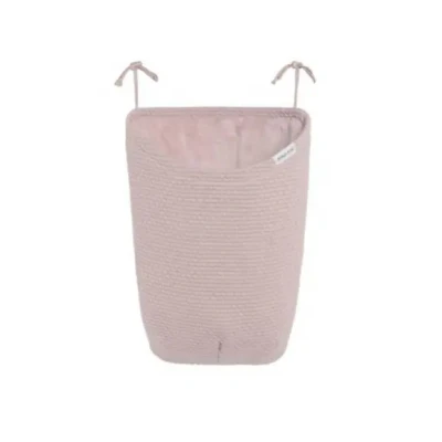 Afbeelding van Baby&#039;s Only Gebreide boxzak Opbergzak speelgoed Boxopbergzak Boxtas Speelgoedzak Sky Oud Roze