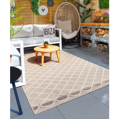 Afbeelding van Buitenkleed Ruiten Retreat Beige 200x290 Cm