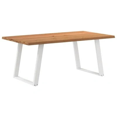 Afbeelding van vidaXL Eettafel 180x100x74 cm massief eikenhout lichtbruin