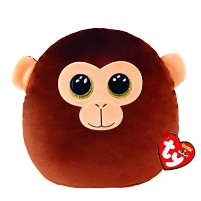 Image de Peluche TY Squish A Boo&#039;s Small Dunston Le Singe Marron