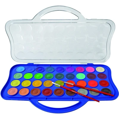 Afbeelding van Gouache Giotto 30mm doos à 36 kleuren met 2 penselen