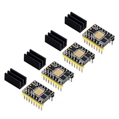 Afbeelding van Kingprint TMC5160 v1.2 Stepper Motor Stepstick Mute Silent Driver Support SPI met koellichaam voor 3D printerbesturingskaart (4 stuks)