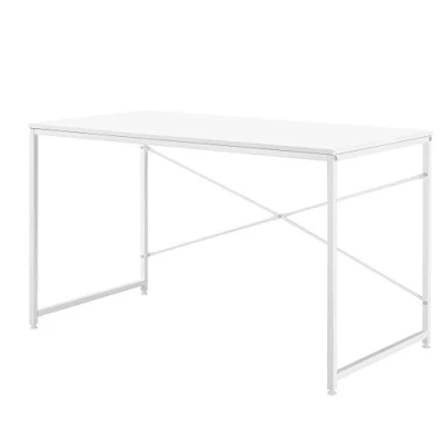 Afbeelding van Bureau Nice 120x60x72 cm spaanplaat en metaal wit