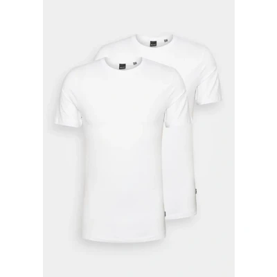 Afbeelding van Only &amp; Sons Onsbasic SLIM O NECK 2 PACK Tshirt basic, Heren, Maat: Small, White