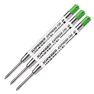 Afbeelding van Schneider 77306 / 735M balpenvulling, groen, 3 stuks
