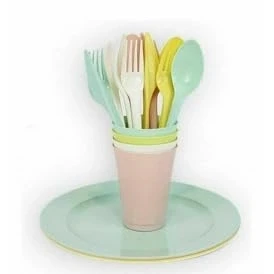 Afbeelding van Serviesset Dem 20 Onderdelen Multicolour Picknick (12 Stuks)