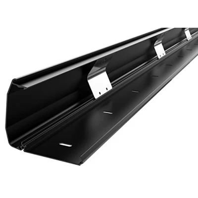 Afbeelding van RICOO Kabelafdekking voor tv en computer, kabelgeleiding Z1110 B, aluminium, wand of vloerbevestiging, kabelgoot, zwart, 110 cm