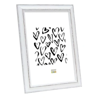 Afbeelding van Deknudt Fotokader wit met bruinkleurig accent 13x18 S221H3