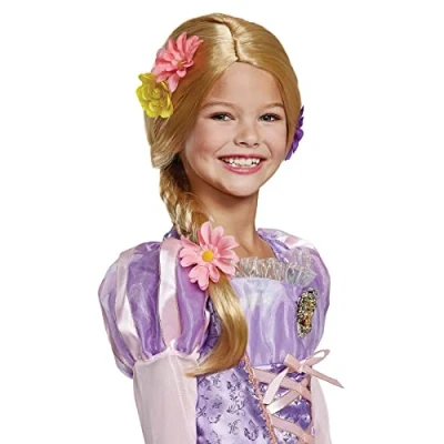 Afbeelding van Disney Officiële Rapunzel pruik voor kinderen, prinsessenkostuum meisjes, verkrijgbaar in één maat