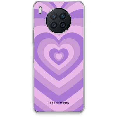 Afbeelding van Case Company® hoesje geschikt voor Huawei Nova 8i Hart Paars Soft Cover Telefoonhoesje Bescherming aan alle Kanten en Schermrand