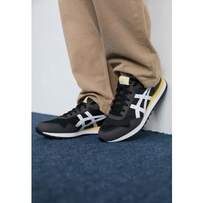 Afbeelding van Asics Sportstyle Tiger Runner II Unisex Sneakers laag, Maat: 37, Black/white Imitatieleer/ textiel