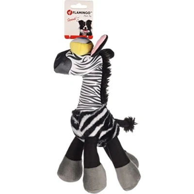 Afbeelding van Flamingo Stripz Speelgoed Honden Hs Zebra Staand Zwart 14,5x23x31cm 1st 136943