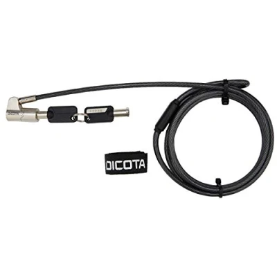 Afbeelding van Dicota Laptopslot Sleutelslot Extra reservesleutel 2 m Security T Lock Pro, Single (3 x 7 mm slot)
