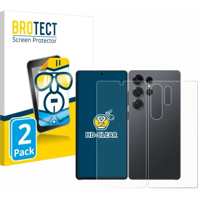 Afbeelding van BROTECT Screenprotector voor Samsung Galaxy S25 Ultra Enterprise Edition (Voor+Achter) Folie Beschermfolie transparant (2 Stuks)