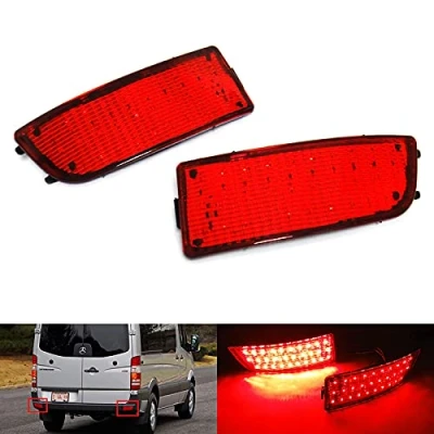 Afbeelding van 2 stuks rode led achterbumperreflectoren voor MB Sprinter 906 Crafter 2E vanaf 2006