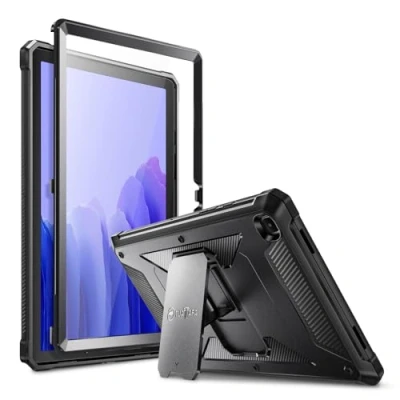 Afbeelding van Fintie Shockproof Case voor Samsung Galaxy Tab A7 10.4 Inch Tablet 2020 SM T500/T505 Robuuste Unibody Hybrid Volledige Beschermende Bumper Kickstand Cover met Ingebouwde Screen Protector, Zwart