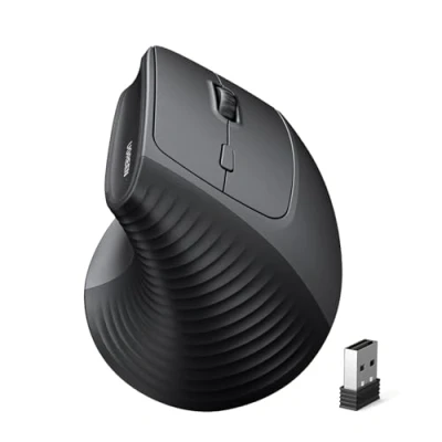 Afbeelding van UGREEN Ergonomische verticale draadloze muis, 2,4 G, 4000 dpi, 6 toetsen, compatibel met pc, laptop, tablet