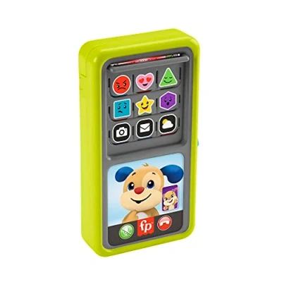 Afbeelding van Fisher Price Smartphone, scrollen en leren, educatief speelgoed voor baby&#039;s kinderen bij de eerste stappen, met lichten muziek, meertalige versie, van 9 36 maanden,