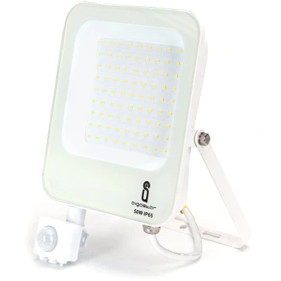 Afbeelding van Buitenlamp wit met IR bewegingssensor LED 50W 4700Lm=500W schijnwerper daglichtwit 6500K waterdicht IP65