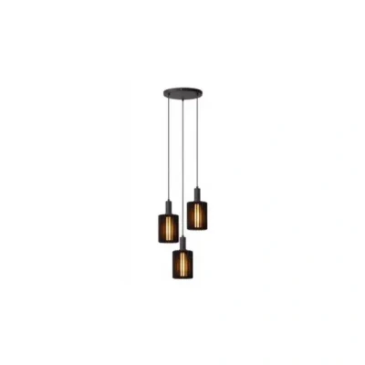 Afbeelding van Lucide LAMBRES Hanglamp 3xE27 Zwart