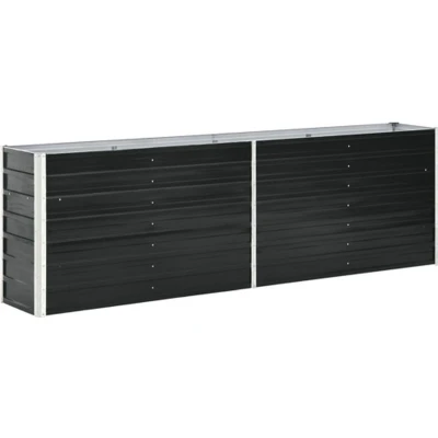 Afbeelding van Plantenbak verhoogd 240x40x77 cm gegalvaniseerd staal antraciet