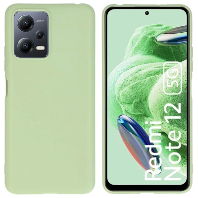 Afbeelding van iMoshion Hoesje Geschikt voor Xiaomi Redmi Note 12 / Poco X5 5G Siliconen Color Backcover groen
