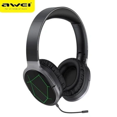 Afbeelding van AWEI A799BL Bluetooth gaming hoofdtelefoon, on ear, met microfoon, zwart/zwart