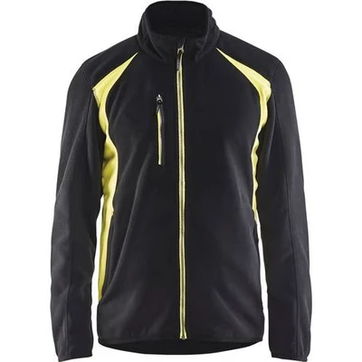 Image de Veste micropolaire noir/jaune fluorescent