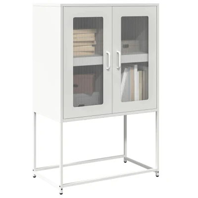 Afbeelding van vidaXL Hoge kast 68x39x107 cm staal wit