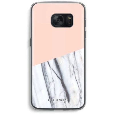 Afbeelding van Case Company® hoesje geschikt voor Samsung Galaxy S7 A touch of peach Soft Cover Telefoonhoesje Bescherming aan alle Kanten en Schermrand