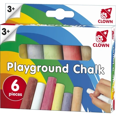 Afbeelding van Clown Stoepkrijt 6 Stuks