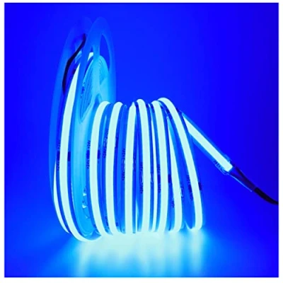 Afbeelding van Tesfish Ledstrip, COB DC 24 V, 5 m, 320 leds/m, in totaal 1600 leds, neonlicht, blauw, superhelder, zacht, voor feest, toonbank, plank, interieurdecoratie