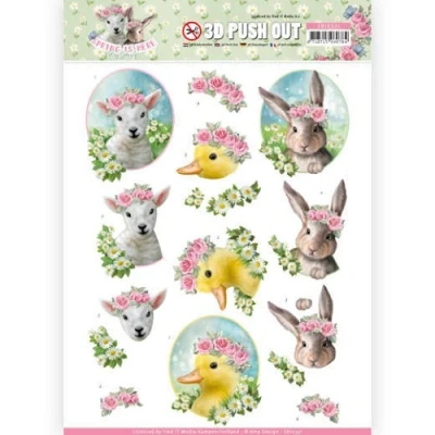 Afbeelding van Baby Animals Spring is Here 3D Uitdrukvel Push Out van Amy Design