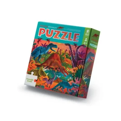 Afbeelding van Crocodile creek puzzel met holografisch folie dinosaurussen 60st