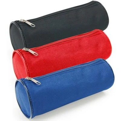 Afbeelding van Waytex Set van 3 ronde pennenetui, schoolbenodigdheden, lengte 21 cm, diameter 7,5 verschillende kleuren, zwart, blauw, rood, Meerkleurig, schooltas, Schooltas