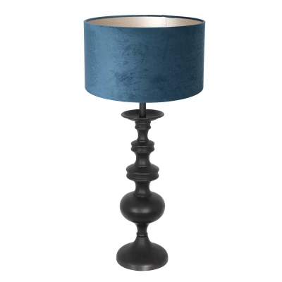 Afbeelding van Anne Light and home tafellamp Lyons zwart metaal 40 cm E27 fitting 3488ZW