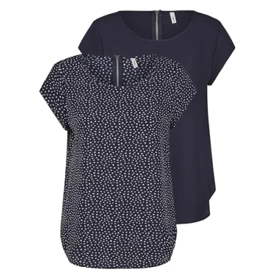Afbeelding van Only Dames T Shirt ONLVIC bequem Veelkleurig 36 Ronde Hals Volwassenen