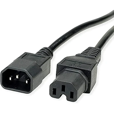 Afbeelding van VALUE Stroomkabel IEC320/C14 male C15 female, H05RN F, zwart, 3 m