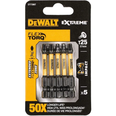 Image de DEWALT DT7396T QZ Embout de vis IMPACT Torsion 50mm Torx T25 (5 pcs)