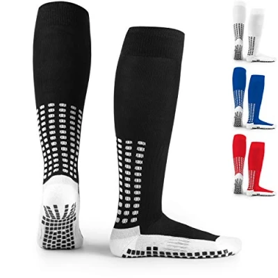 Afbeelding van Lux Voetbalsokken, antislip, voor voetbal/basketbal/hockey, zwart.