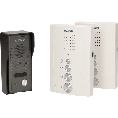 Afbeelding van Single family doorphone, handset free, ELUVIO INTERCOM aluminium housing; surface mounted; wires 4+2; loudspeaker; additional button gate control function; grey indoor unit