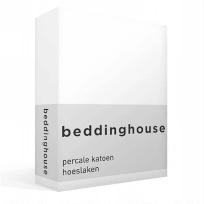 Afbeelding van Beddinghouse Hoeslaken Perkal White 90 x 210/220
