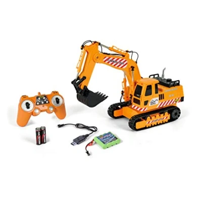 Afbeelding van Carson 500907281 1:20 rupsgraafmachine, 2,4 G, 100% RTR, bouwvoertuig met functies, batterijen en afstandsbediening, oranje